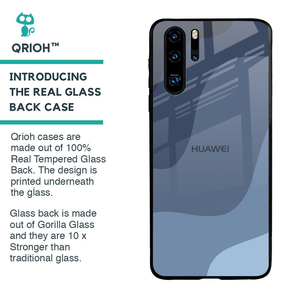 Navy Blue Ombre Glass Case for Huawei P30 Pro
