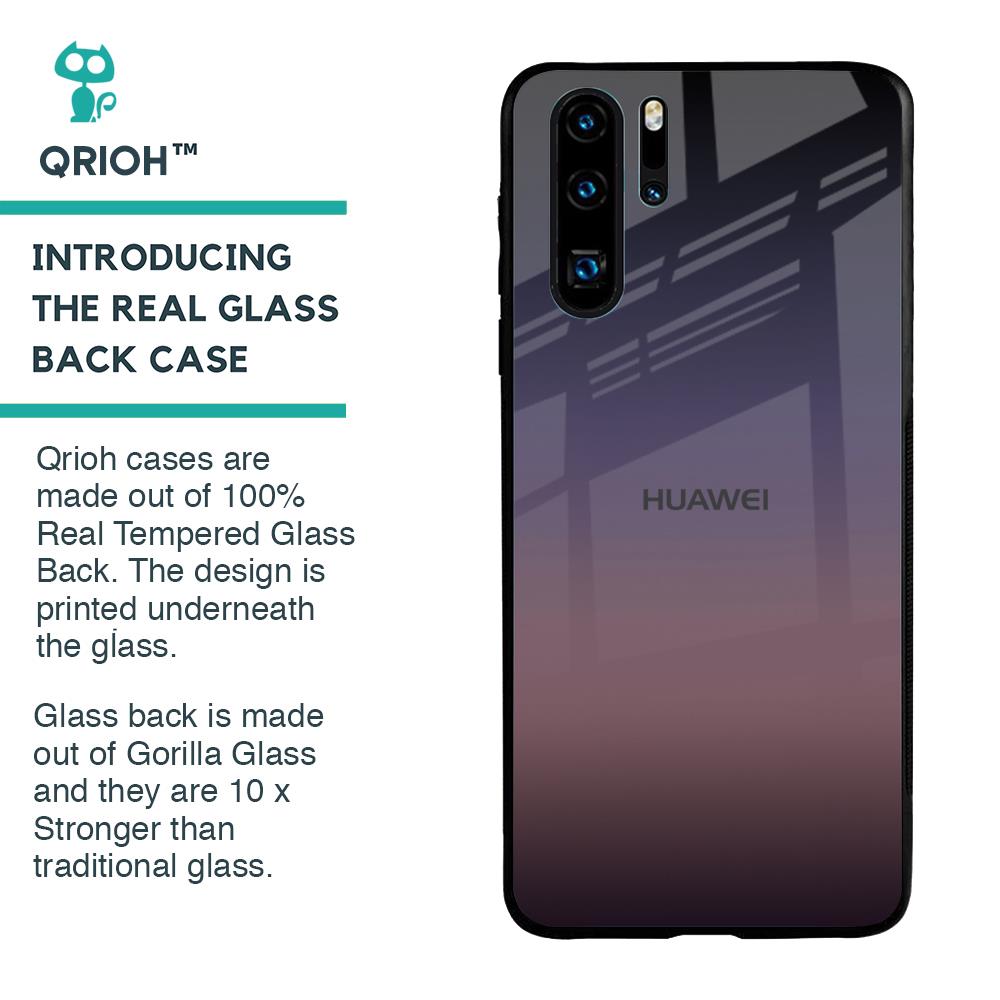 Grey Ombre Glass Case for Huawei P30 Pro