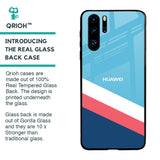 Pink & White Stripes Glass Case For Huawei P30 Pro