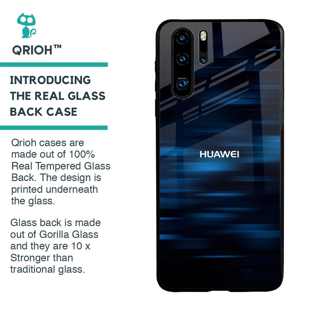 Blue Rough Abstract Glass Case for Huawei P30 Pro