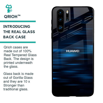 Blue Rough Abstract Glass Case for Huawei P30 Pro