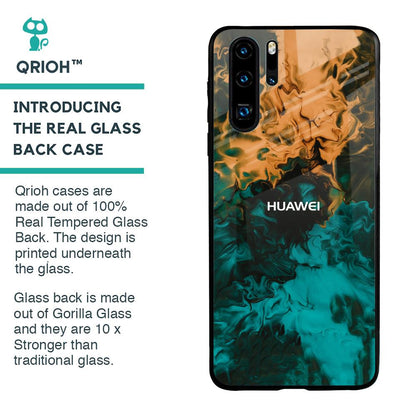 Watercolor Wave Glass Case for Huawei P30 Pro