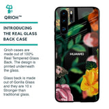 Flowers & Butterfly Glass Case for Huawei P30 Pro