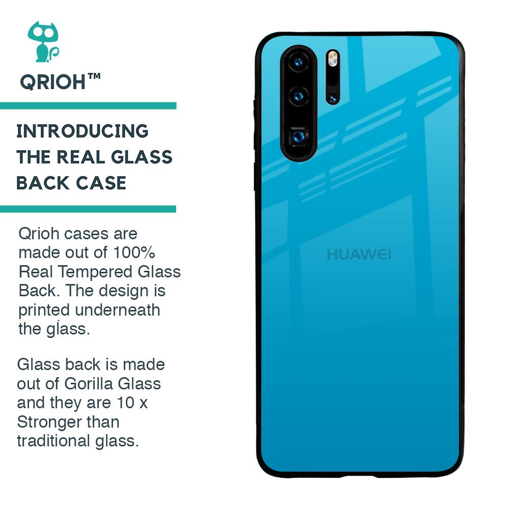 Blue Aqua Glass Case for Huawei P30 Pro