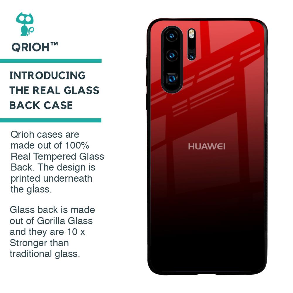 Maroon Faded Glass Case for Huawei P30 Pro