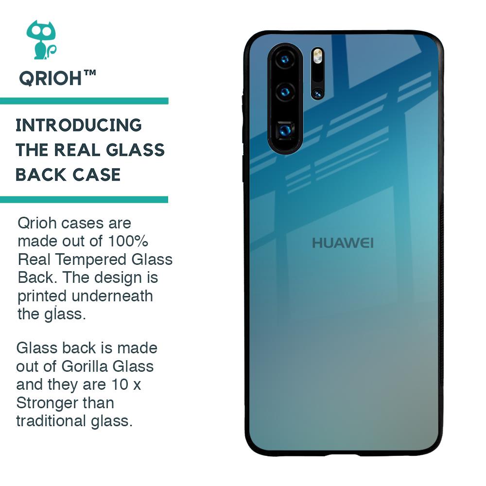 Sea Theme Gradient Glass Case for Huawei P30 Pro