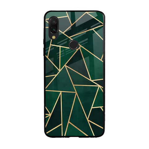 Abstract Green Xiaomi Redmi Note 7 Pro Glass Back Cover Online