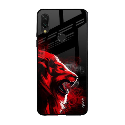 Red Angry Lion Xiaomi Redmi Note 7 Pro Glass Back Cover Online