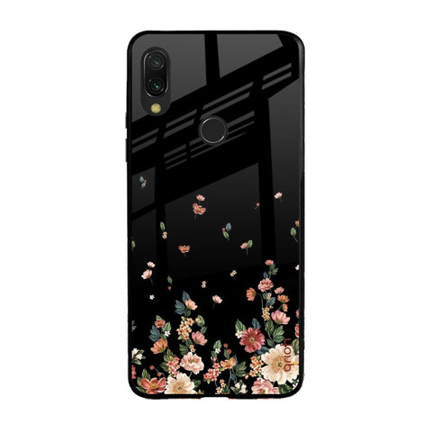Floating Floral Print Xiaomi Redmi Note 7 Pro Glass Back Cover Online