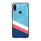 Pink & White Stripes Xiaomi Redmi Note 7 Pro Glass Back Cover Online