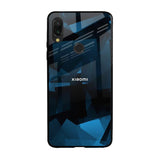 Polygonal Blue Box Xiaomi Redmi Note 7 Pro Glass Back Cover Online