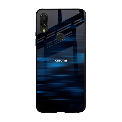 Blue Rough Abstract Xiaomi Redmi Note 7 Pro Glass Back Cover Online