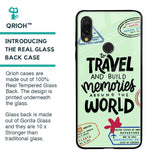 Travel Stamps Glass Case for Xiaomi Redmi Note 7 Pro