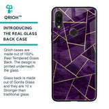 Geometric Purple Glass Case For Xiaomi Redmi Note 7 Pro