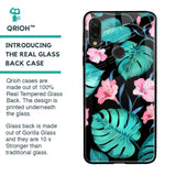 Tropical Leaves & Pink Flowers Glass case for Xiaomi Redmi Note 7 Pro