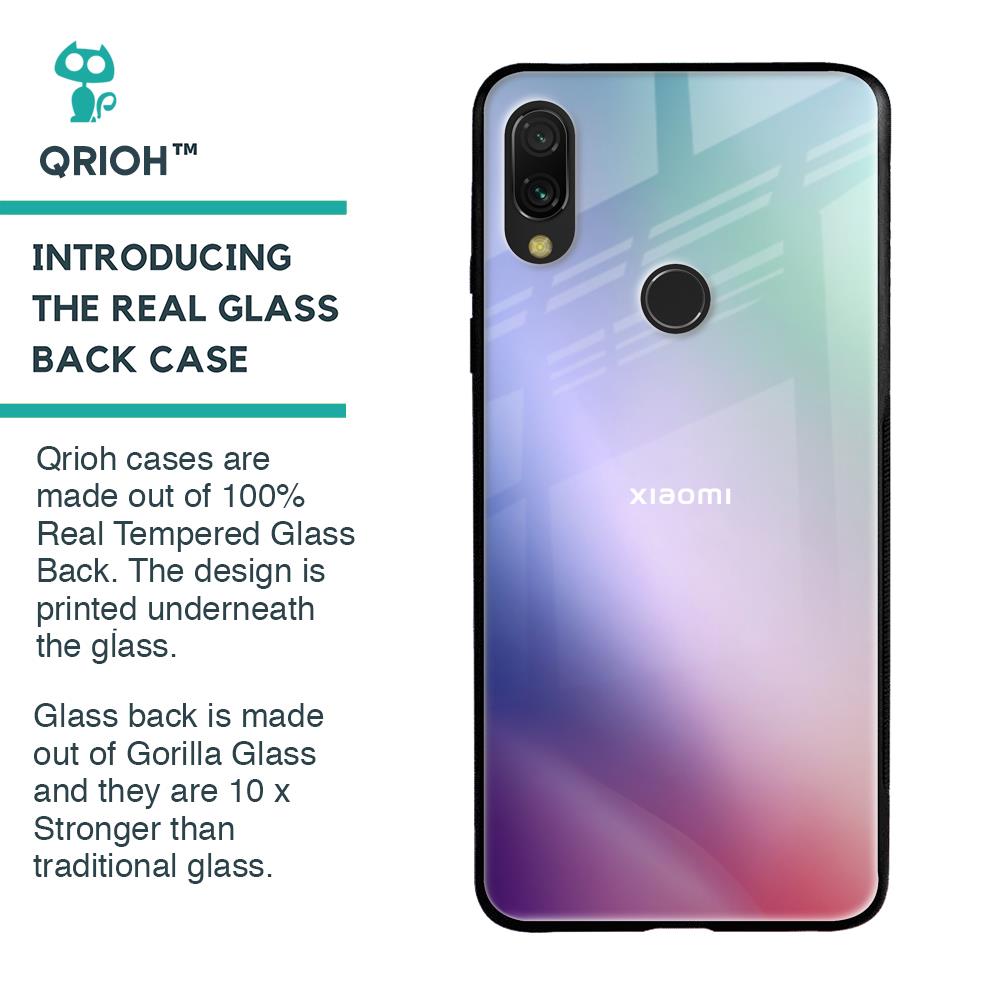 Abstract Holographic Glass Case for Xiaomi Redmi Note 7 Pro