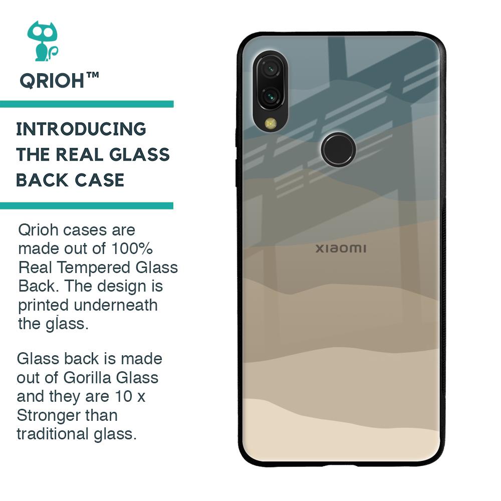 Abstract Mountain Pattern Glass Case for Xiaomi Redmi Note 7 Pro