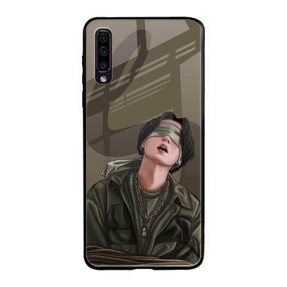 Blind Fold Samsung Galaxy A70 Glass Back Cover Online