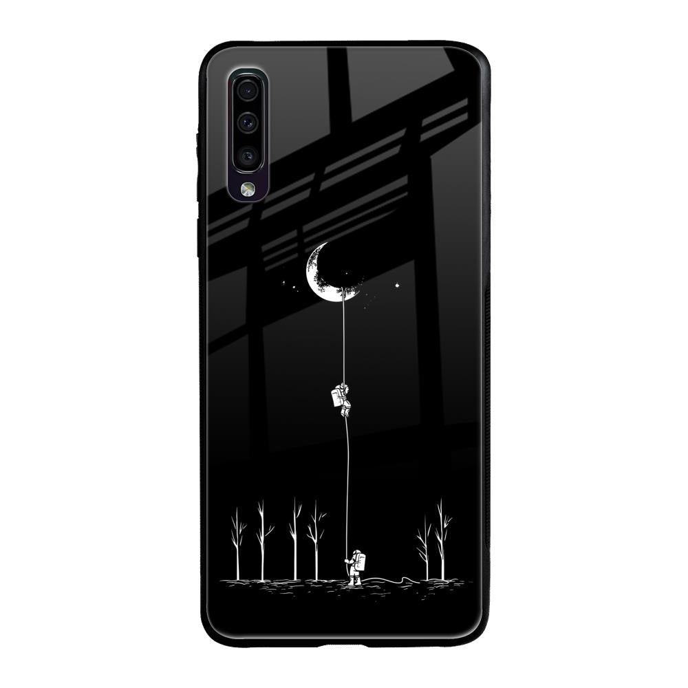 Catch the Moon Samsung Galaxy A70 Glass Back Cover Online