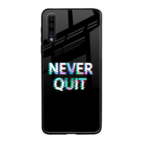 Never Quit Samsung Galaxy A70 Glass Back Cover Online