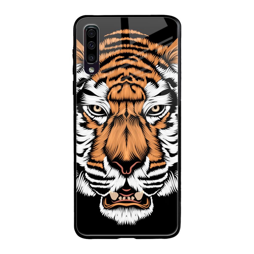 Angry Tiger Samsung Galaxy A70 Glass Back Cover Online