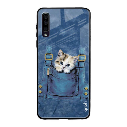 Kitty In Pocket Samsung Galaxy A70 Glass Back Cover Online