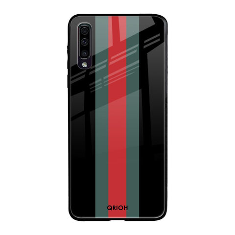 Vertical Stripes Samsung Galaxy A70 Glass Back Cover Online
