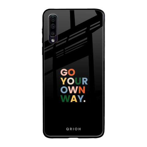 Go Your Own Way Samsung Galaxy A70 Glass Back Cover Online