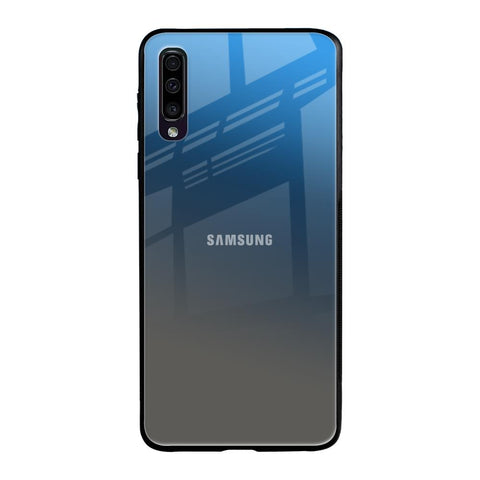 Blue Grey Ombre Samsung Galaxy A70 Glass Back Cover Online