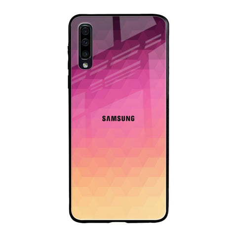 Geometric Pink Diamond Samsung Galaxy A70 Glass Back Cover Online