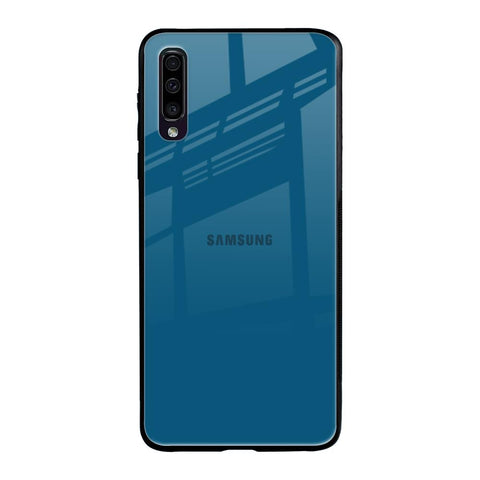 Cobalt Blue Samsung Galaxy A70 Glass Back Cover Online
