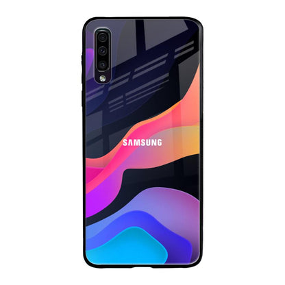 Colorful Fluid Samsung Galaxy A70 Glass Back Cover Online