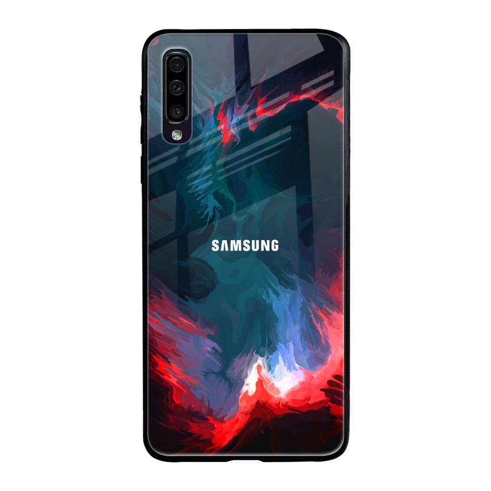 Brush Art Samsung Galaxy A70 Glass Back Cover Online