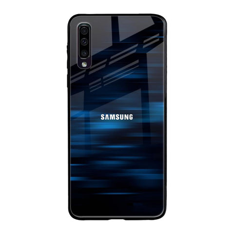 Blue Rough Abstract Samsung Galaxy A70 Glass Back Cover Online