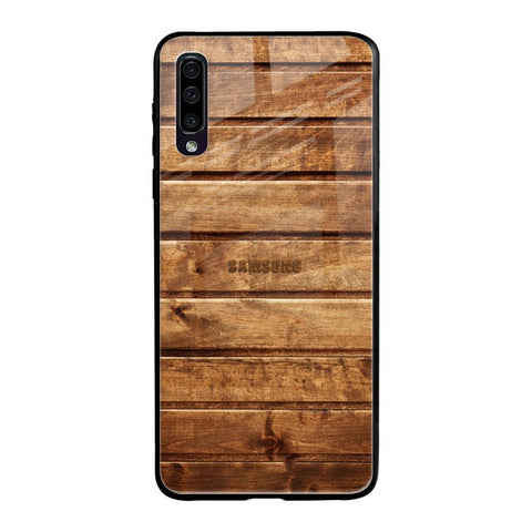 Wooden Planks Samsung Galaxy A70 Glass Back Cover Online