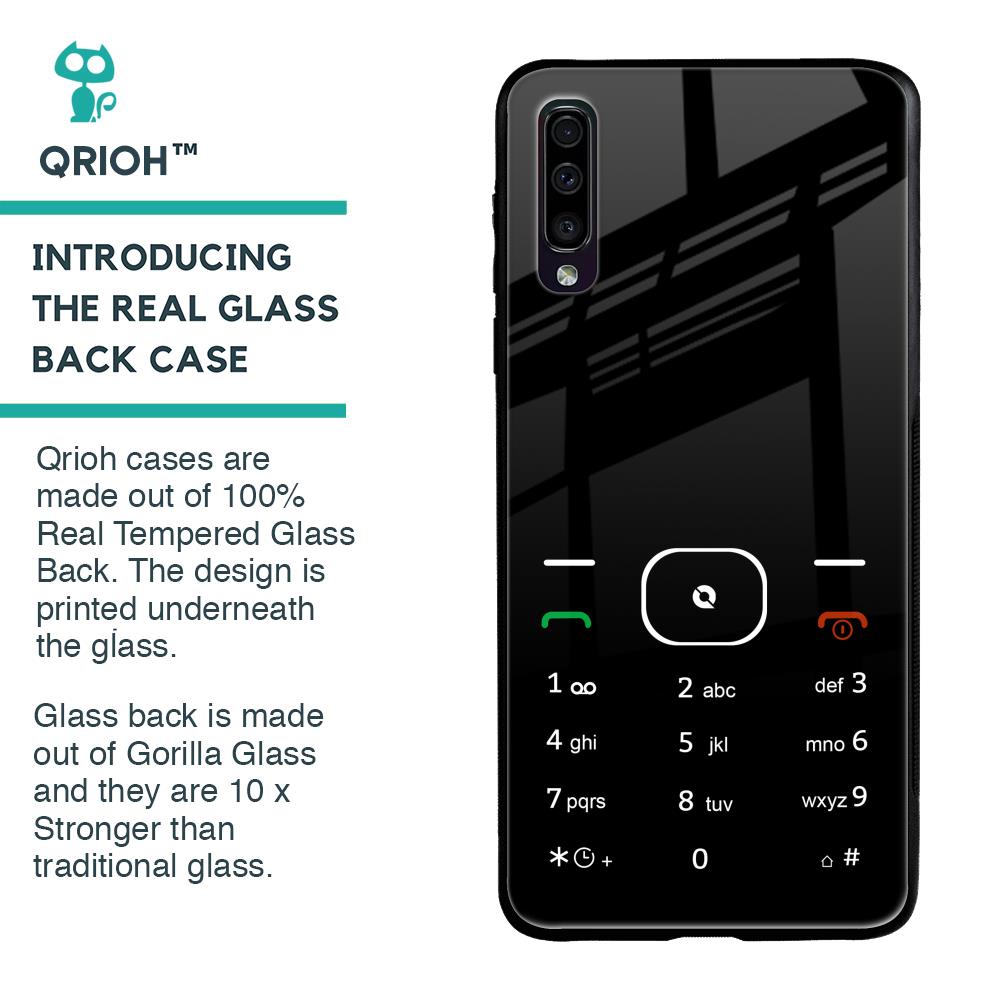 Classic Keypad Pattern Glass Case for Samsung Galaxy A70