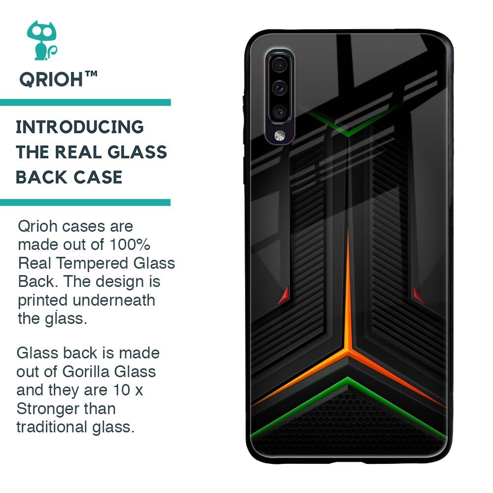 Modern Ultra Chevron Glass Case for Samsung Galaxy A70