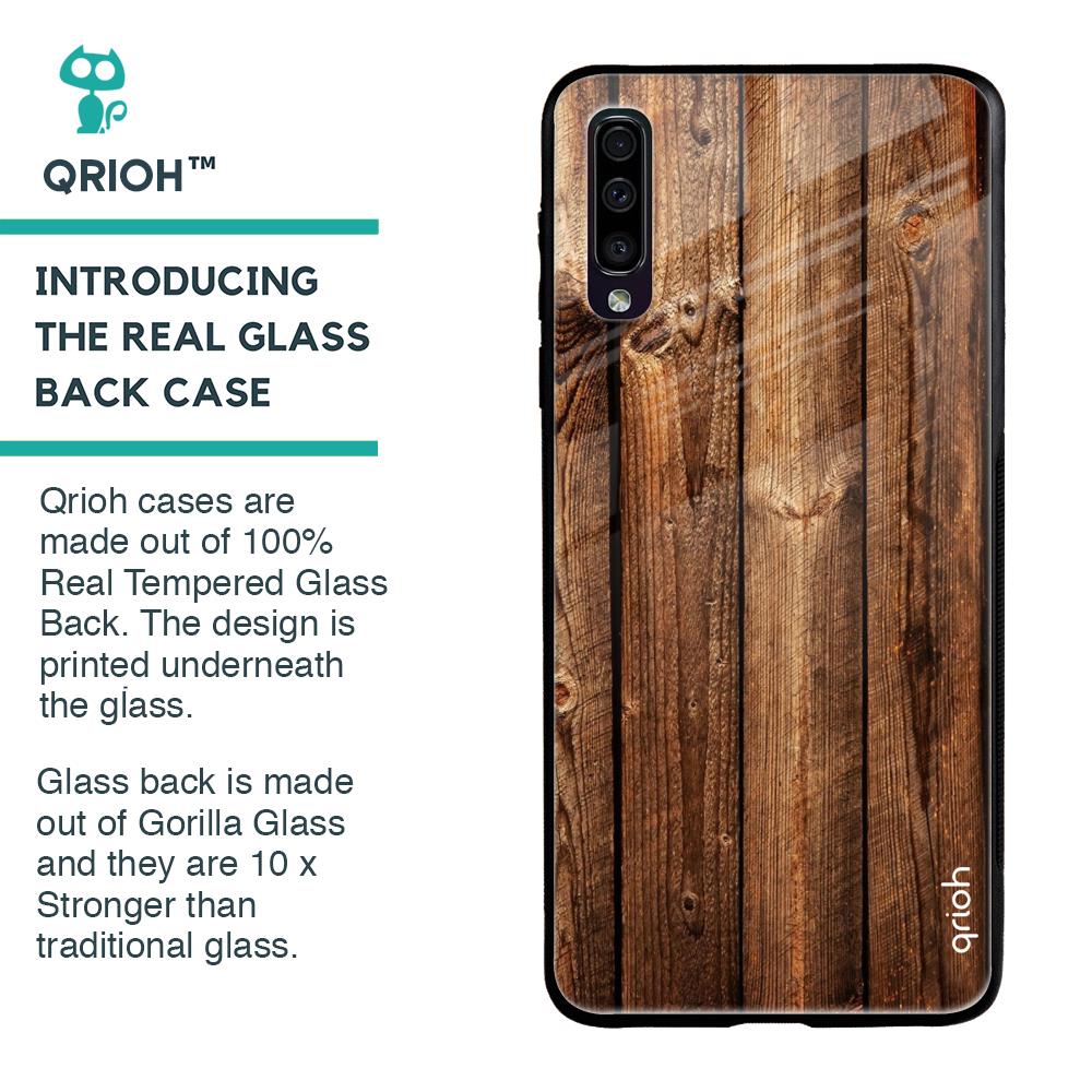 Timber Printed Glass case for Samsung Galaxy A70