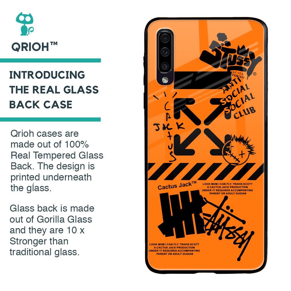 Anti Social Club Glass Case for Samsung Galaxy A70