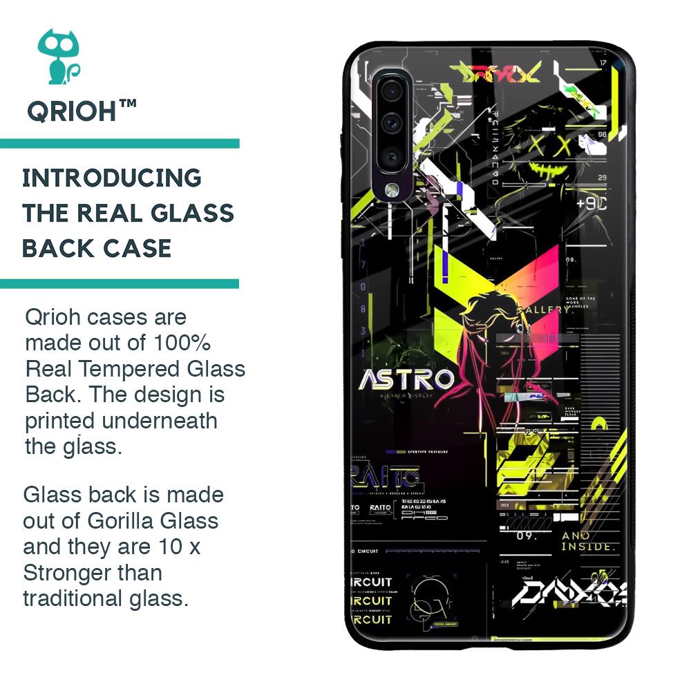 Astro Glitch Glass Case for Samsung Galaxy A70