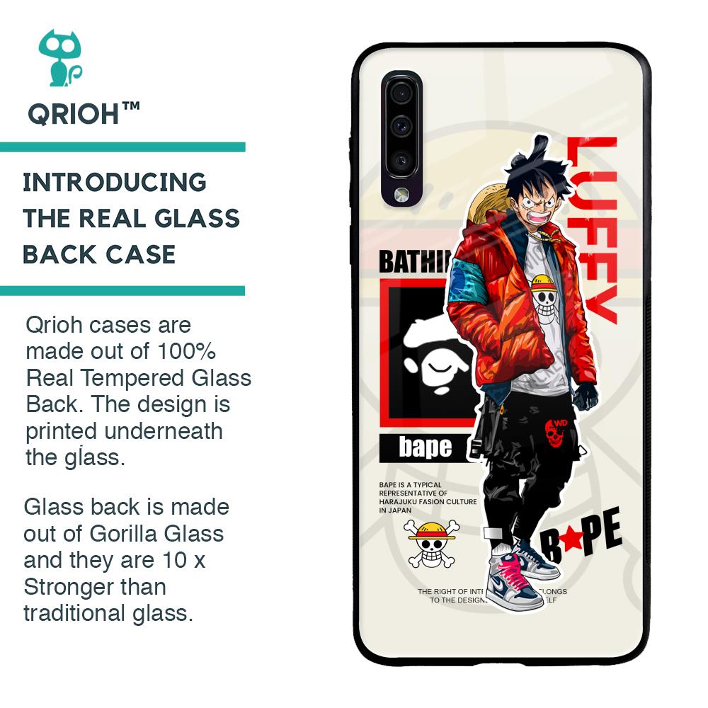 Bape Luffy Glass Case for Samsung Galaxy A70