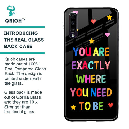 Magical Words Glass Case for Samsung Galaxy A70