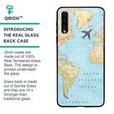 Travel Map Glass Case for Samsung Galaxy A70