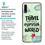 Travel Stamps Glass Case for Samsung Galaxy A70