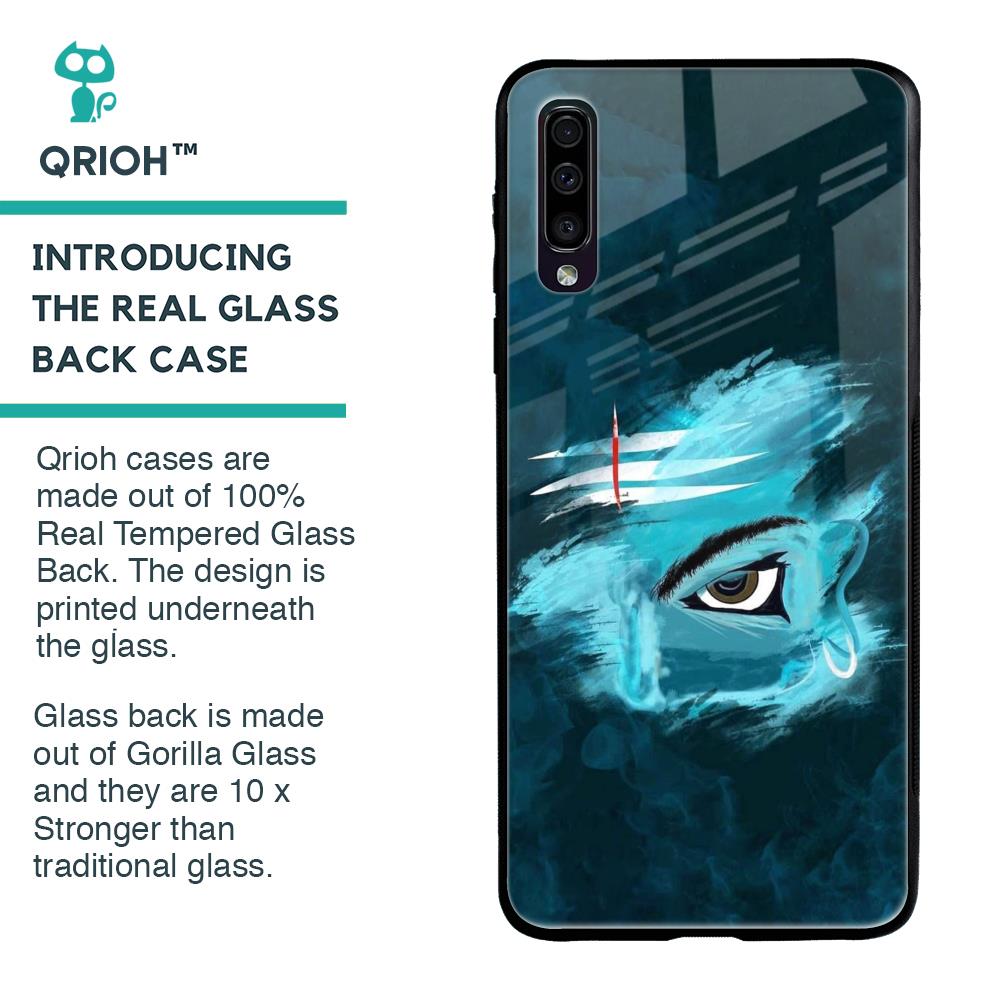 Power Of Trinetra Glass Case For Samsung Galaxy A70