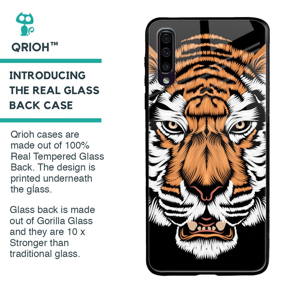 Angry Tiger Glass Case For Samsung Galaxy A70