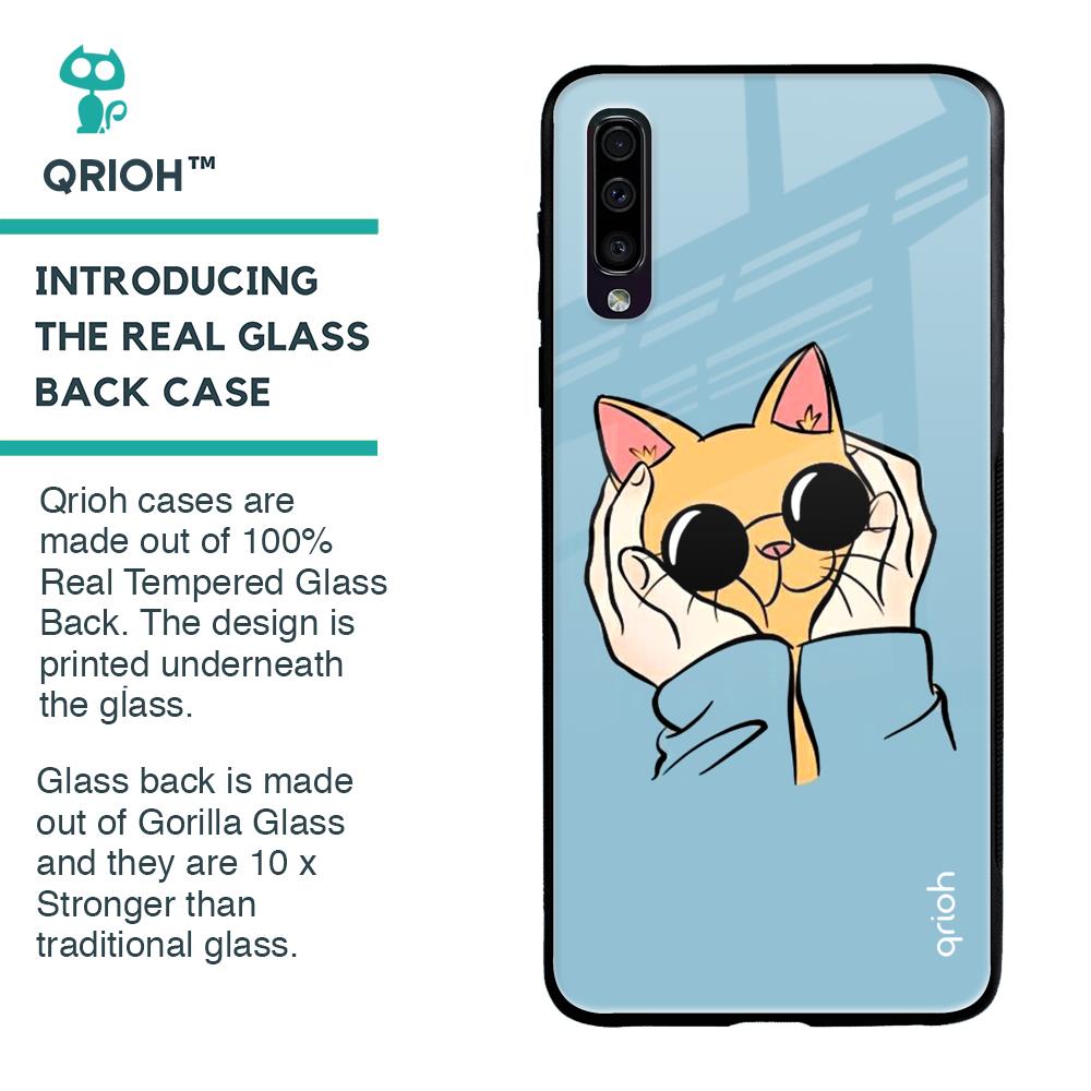 Adorable Cute Kitty Glass Case For Samsung Galaxy A70