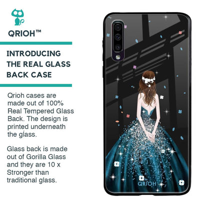 Queen Of Fashion Glass Case for Samsung Galaxy A70
