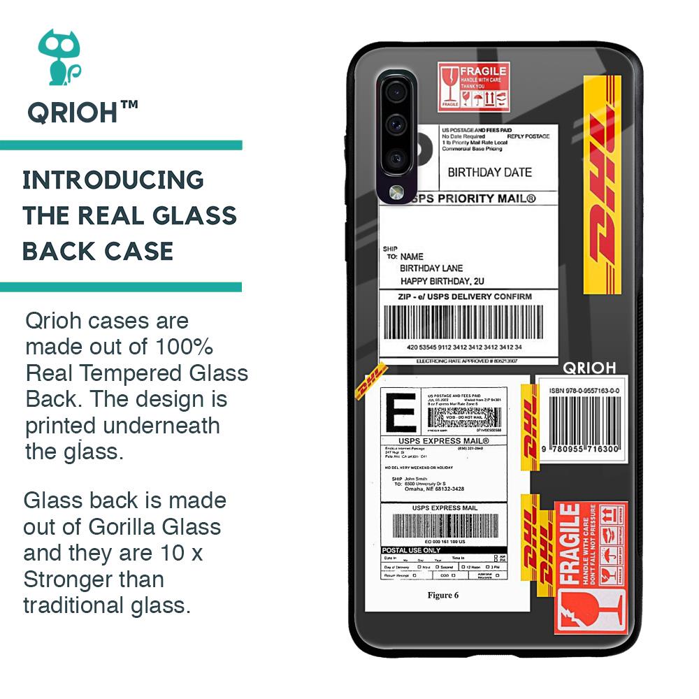 Cool Barcode Label Glass case For Samsung Galaxy A70