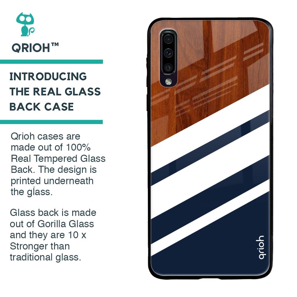 Bold Stripes Glass case for Samsung Galaxy A70